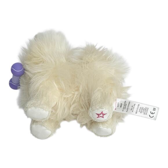American Girl Pomeranian Dog & Bone Poseable Doll Pet Puppy Plush Faux Fur Toy - Picture 6 of 10